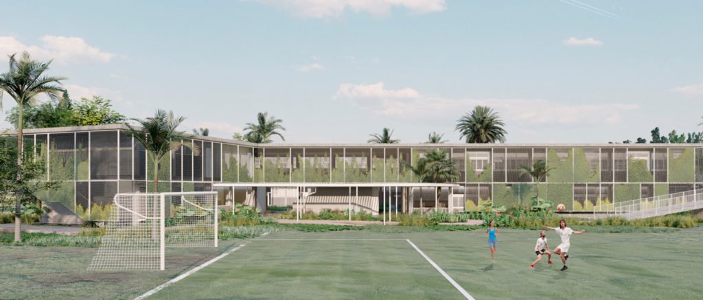 Maqueta de edificio deportivo